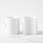 Chic Typography and Butterflies - Custom Name Year Coffee Mug Set (Side)