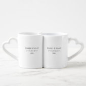 Chic Typography and Butterflies - Custom Name Year Coffee Mug Set (Back Nesting)