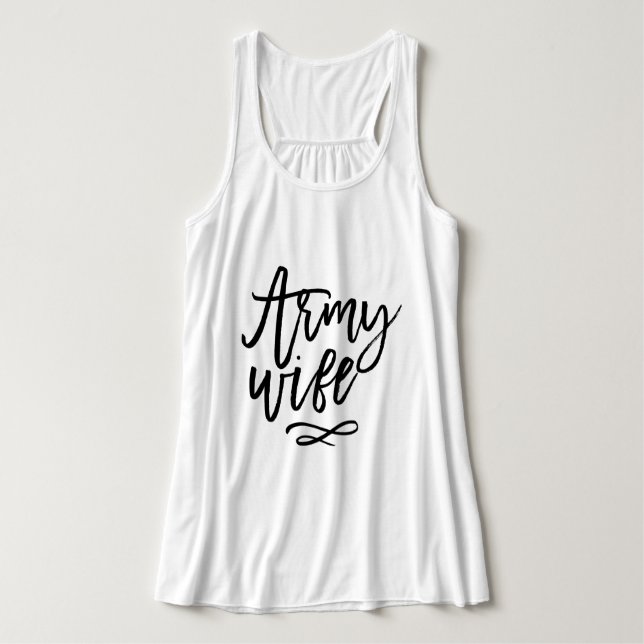 Chic Typography - Army Wife Tank Top (Design Front)