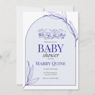 Chic Typography Baby Shower Invitation