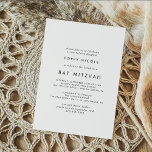 Chic Typography Bat Mitzvah Invitation<br><div class="desc">This chic typography Bat Mitzvah invitation is perfect for a modern bat mitzvah. The simple design features classic minimalist black and white typography with a rustic boho feel. Customizable in any color. Keep the design minimal and elegant,  as is,  or personalize it by adding your own graphics and artwork.</div>