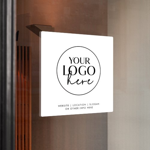 Chic Typography Business Custom Logo Window Cling