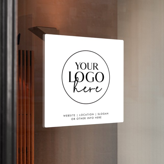 Chic Typography Business Custom Logo Window Cling (Creator Uploaded)