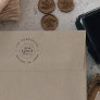 Chic Typography Business Logo Circular Address Self-inking Stamp