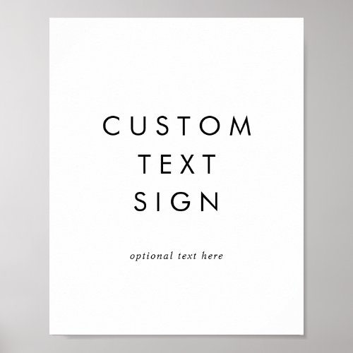 Chic Typography Cards  Gifts Custom Text Sign