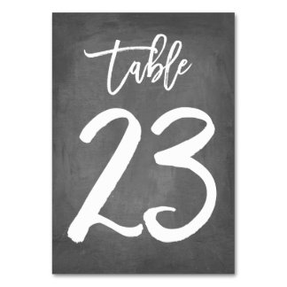 Chic Typography Chalkboard Table Number | Table 23