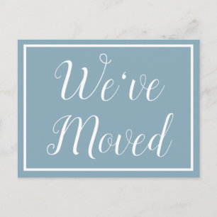Chic Typography Change of Address Moving Announcement Postcard