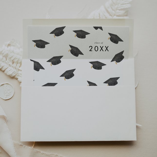 Chic Typography Class of 2024 Grad Cap Graduation Envelope Liner (Creator Uploaded)