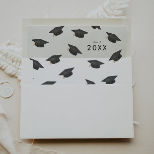 Chic Typography Class of 2024 Grad Cap Graduation Envelope Liner