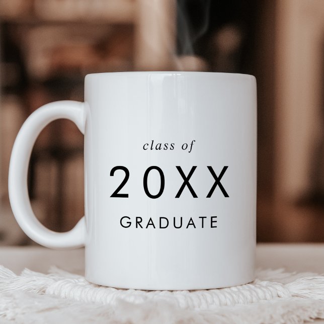 Chic Typography Class Year Graduate Graduation Coffee Mug (Creator Uploaded)