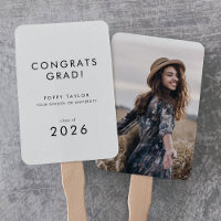 Chic Typography Congrats Grad Photo Graduation