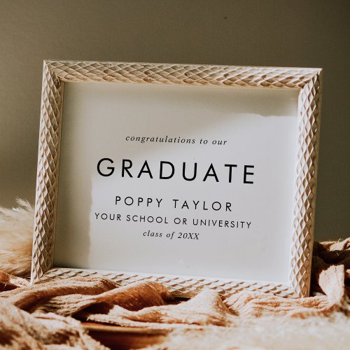 Chic Typography Congratulations Graduate Poster