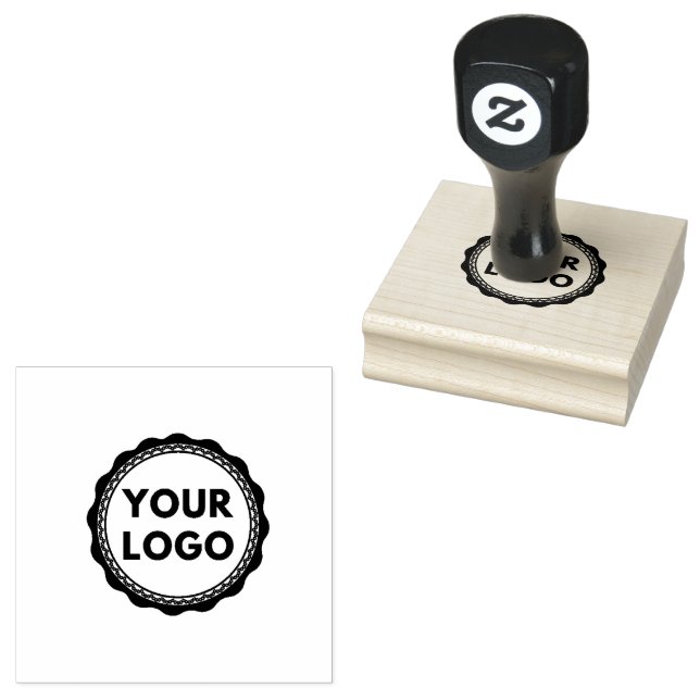 Chic Typography Custom Business Logo Rubber Stamp (Stamped)