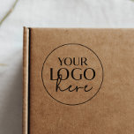 Chic Typography Custom Business Logo Rubber Stamp<br><div class="desc">This chic typography custom business logo rubber stamp is perfect for a small business owner for packaging branding and marketing. The simple design features classic minimalist black and white typography with a rustic boho feel. Personalize with your logo.</div>