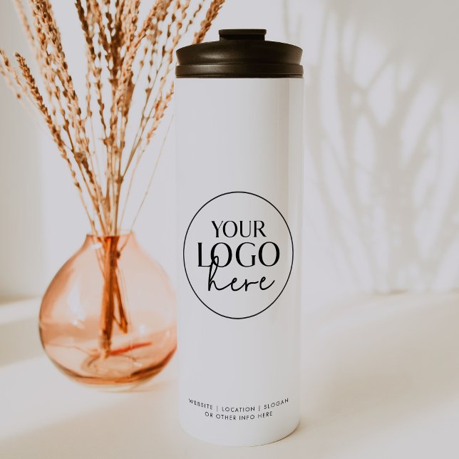 Chic Typography Custom Business Logo Thermal Tumbler (Creator Uploaded)