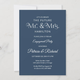Chic Typography Engagement Party Invitation