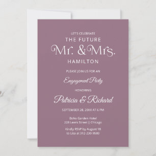 Chic Typography Engagement Party Invitation