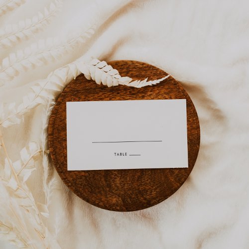 Chic Typography Flat Wedding Place Card