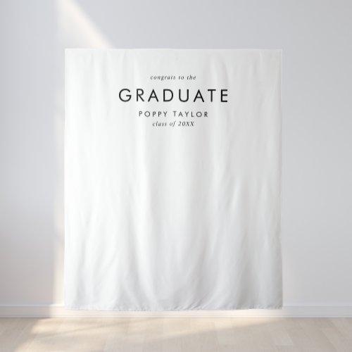 Chic Typography Graduate Graduation Photo Backdrop