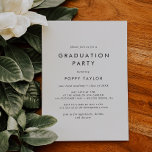 Chic Typography Graduation Party Invitation<br><div class="desc">This chic typography graduation party invitation is perfect for a modern outdoor party. The simple design features classic minimalist black and white typography with a rustic boho feel. Customizable in any color. Keep the design minimal and elegant,  as is,  or personalize it by adding your own graphics and artwork.</div>