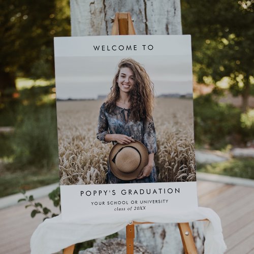 Chic Typography Graduation Party Photo Welcome Foam Board