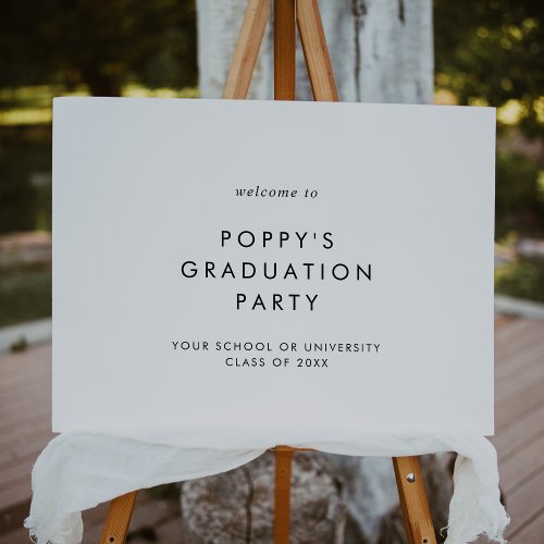 Chic Typography Graduation Party Welcome Foam Board