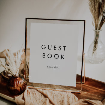Chic Typography Guest Book Sign by FreshAndYummy at Zazzle