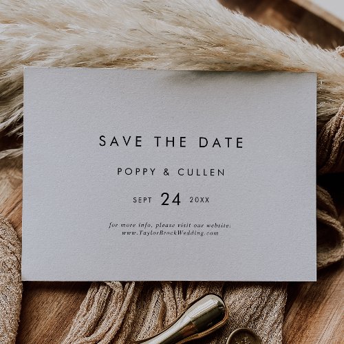 Chic Typography Horizontal Save The Date
