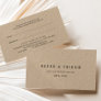 Chic Typography Kraft Paper Refer a Friend Referral Card