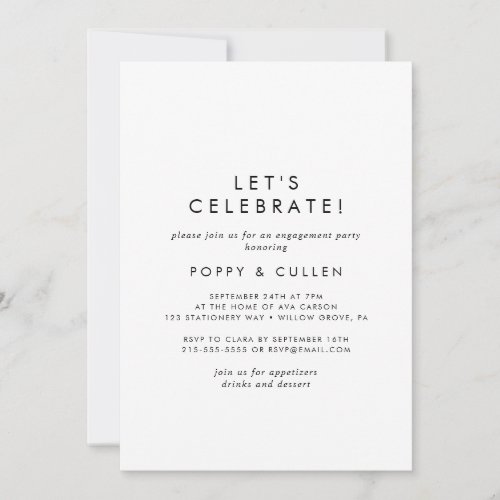 Chic Typography Let's Celebrate