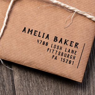 Chic Typography Modern & Minimalist Return Address Self-inking Stamp