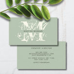 Chic typography monogram name business card<br><div class="desc">Chic typography monogram name</div>