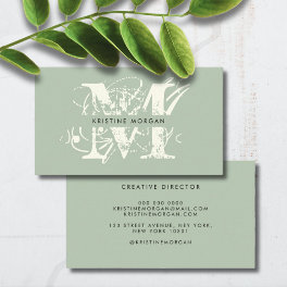 Chic typography monogram name business card