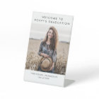 Chic Typography Photo Graduation Party Welcome