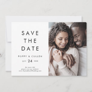 Chic Typography Photo Save The Date