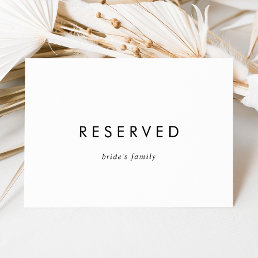 Chic Typography Reserved Sign