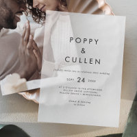 Chic Typography Rustic Modern Boho Simple Wedding