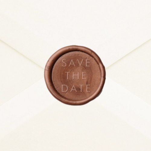 Chic Typography Save the Date Wax Seal Sticker