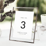 Chic Typography Table Number<br><div class="desc">This chic typography table number is perfect for a modern wedding. The simple design features classic minimalist black and white typography with a rustic boho feel. Customizable in any color. Keep the design minimal and elegant, as is, or personalize it by adding your own graphics and artwork. The card prints...</div>