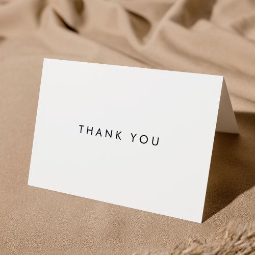 Chic Typography Thank You Card