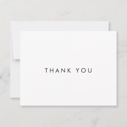 Chic Typography Thank You Card | Zazzle