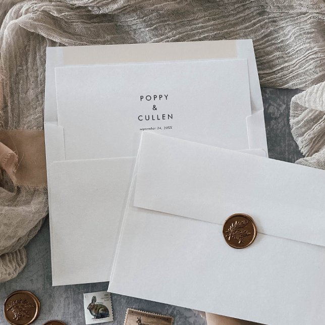 Chic Typography Wedding Envelope Liner (Creator Uploaded)