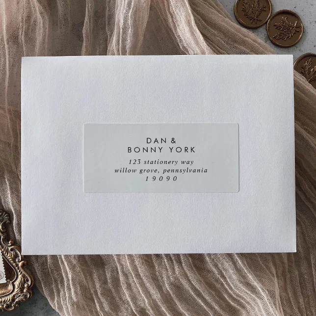 Chic Typography Wedding Guest Address Labels | Zazzle