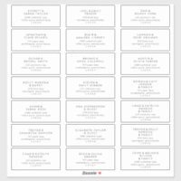 Customizable wedding guest address labels sticker, Zazzle