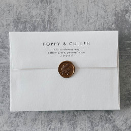 Chic Typography Wedding Invitation Envelope