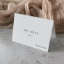 Chic Typography Wedding Menu Option Place Cards
