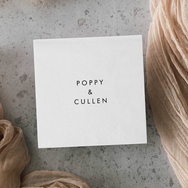 Chic Typography Wedding Napkins (Creator Uploaded)