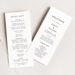 Chic Typography Wedding Program<br><div class="desc">This chic typography wedding program is perfect for a modern wedding. The simple design features classic minimalist black and white typography with a rustic boho feel. Customizable in any color. Keep the design minimal and elegant, as is, or personalize it by adding your own graphics and artwork. Include the name...</div>