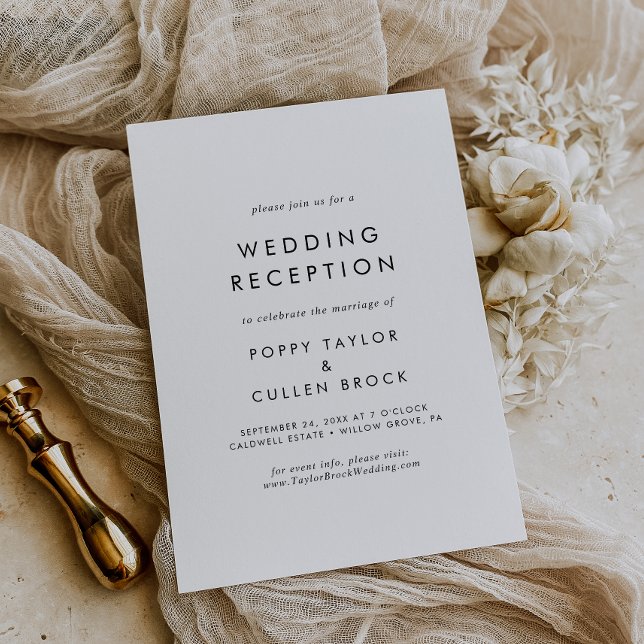 Chic Typography Wedding Reception Invitation (Creator Uploaded)
