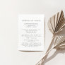 Chic Typography Wedding Weekend Schedule of Events Enclosure Card